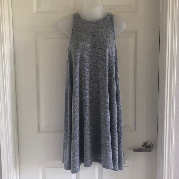 GAP Knit Trapeze Swing Tank Dress in Marled Gray Size XS - Picture 2 of 4